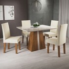 Mesa De Jantar 4 Lugares Charm Seda/nude/off White - Viero Mó