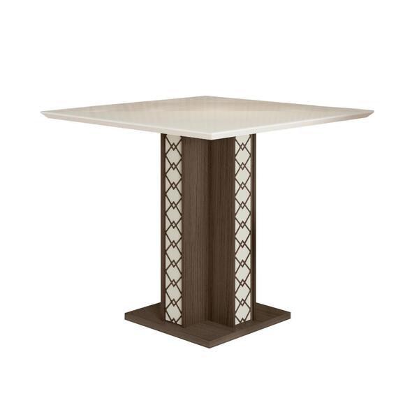 Mesa De Jantar 4 Lugares Dallas Amendoa Off-white