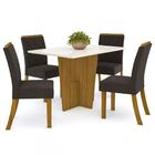 Mesa De Jantar 4 Lugares Denise Nature/off White/marrom - Bci