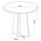 Mesa De Jantar 4 Lugares Disney Mel/blonde/veludo Cinza - Pan