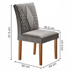 Mesa De Jantar 4 Lugares Elis Com Vidro Cinamomo/off White/su