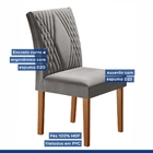 Mesa De Jantar 4 Lugares Elis Com Vidro Cinamomo/off White/su