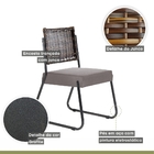 Mesa De Jantar 4 Lugares Espanha Linho Claro/siena/grafite/ju