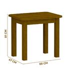 Mesa De Jantar 4 Lugares Estofados Madeira Maciça Safira Imbu