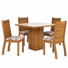 Mesa De Jantar 4 Lugares Flecha Seda/blonde/brownie - Viero M