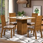 Mesa De Jantar 4 Lugares Flecha Seda/blonde/brownie - Viero M