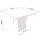 Mesa De Jantar 4 Lugares Flecha Seda/blonde/nude - Viero Móve