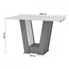 Mesa De Jantar 4 Lugares Floripa Seda/blonde/fume - Viero Móv