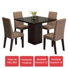 Mesa De Jantar 4 Lugares Geisa Venus Ameixa/malta/preto - Vie