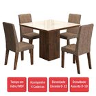 Mesa De Jantar 4 Lugares Geisa Venus Dover/malta/branco - Vie