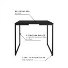 Mesa De Jantar 4 Lugares Industrial Espresso Móveis Preto