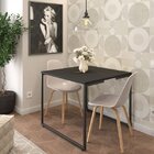 Mesa De Jantar 4 Lugares Industrial Espresso Móveis Preto