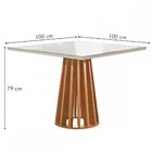 Mesa De Jantar 4 Lugares Kansas/arizona Com Vidro Cinamomo/of