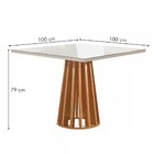 Mesa De Jantar 4 Lugares Kansas/arizona Com Vidro Cinamomo/of