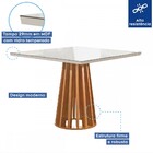 Mesa De Jantar 4 Lugares Kansas/arizona Com Vidro Cinamomo/of