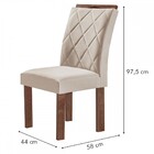 Mesa De Jantar 4 Lugares Kansas/arthus Com Vidro Chocolate/of