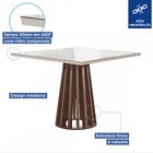 Mesa De Jantar 4 Lugares Kansas/arthus Com Vidro Chocolate/of