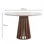Mesa De Jantar 4 Lugares Kansas/arthus Com Vidro Chocolate/of