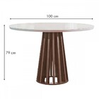 Mesa De Jantar 4 Lugares Kansas/canela Com Vidro Chocolate/of