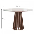 Mesa De Jantar 4 Lugares Kansas/canela Com Vidro Chocolate/of