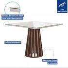 Mesa De Jantar 4 Lugares Kansas/canela Com Vidro Chocolate/of