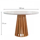 Mesa De Jantar 4 Lugares Kansas/canela Com Vidro Cinamomo/off