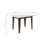 Mesa De Jantar 4 Lugares Karachi Amendoa Off-white