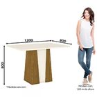 Mesa De Jantar 4 Lugares Keltin Nature/off White/linho - Bci