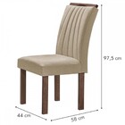 Mesa De Jantar 4 Lugares Kyra/arizona Com Vidro Chocolate/off