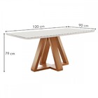 Mesa De Jantar 4 Lugares Kyra/arizona Com Vidro Cinamomo/off