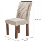 Mesa De Jantar 4 Lugares Kyra/arthus Com Vidro Chocolate/off