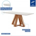 Mesa De Jantar 4 Lugares Kyra/arthus Com Vidro Cinamomo/off W