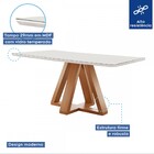 Mesa De Jantar 4 Lugares Kyra/canela Com Vidro Cinamomo/off W
