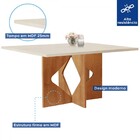 Mesa De Jantar 4 Lugares Laura Cinamomo/off White/suede Pena