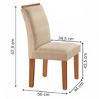 Mesa De Jantar 4 Lugares Laura Cinamomo/off White/suede Pena