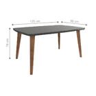 Mesa De Jantar 4 Lugares Londres 1,20x0,90 Trapézio Grafite