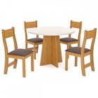 Mesa De Jantar 4 Lugares Lorena Mel/blonde/fume - Viero Móveis