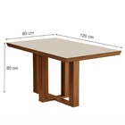 Mesa De Jantar 4 Lugares Lottus Com Vidro Prêmio/pena Bege -