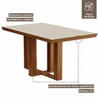 Mesa De Jantar 4 Lugares Lottus Com Vidro Prêmio/pena Bege -