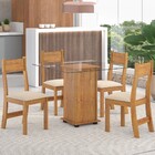 Mesa De Jantar 4 Lugares Luminare Mel/nude - Viero Móveis