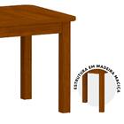Mesa De Jantar 4 Lugares Madeira Maciça 120cm Mel Safira Nema
