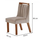 Mesa De Jantar 4 Lugares Madri Com Vidro Premio/off White/lin