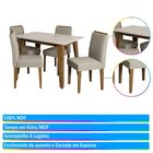 Mesa De Jantar 4 Lugares Malu 100% Mdf Ypê/off White - Pnr Mó