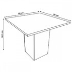 Mesa De Jantar 4 Lugares Melinda Mel/blonde/fume  - Viero Móv