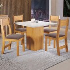 Mesa De Jantar 4 Lugares Melinda Mel/blonde/fume  - Viero Móv