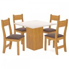 Mesa De Jantar 4 Lugares Melinda Mel/blonde/fume  - Viero Móv