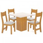 Mesa De Jantar 4 Lugares Melinda Mel/blonde/nude - Viero Móve