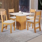 Mesa De Jantar 4 Lugares Melinda Mel/blonde/nude - Viero Móve