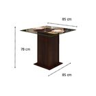 Mesa De Jantar 4 Lugares Mirela Zara Ameixa/cobre - Viero Móv