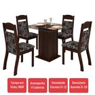 Mesa De Jantar 4 Lugares Mirela Zara Ameixa/cobre - Viero Móv